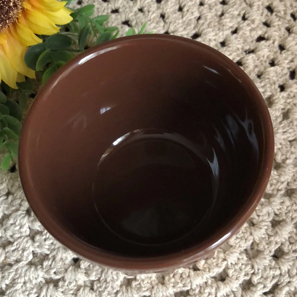 Rae Dunn SUNDAE Dessert Bowl with Brown Drip